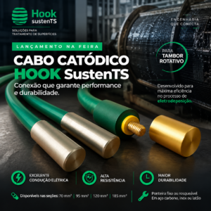 Cabo Catódico HOOK SustenTS: performance e durabilidade para processos em tambor rotativo
